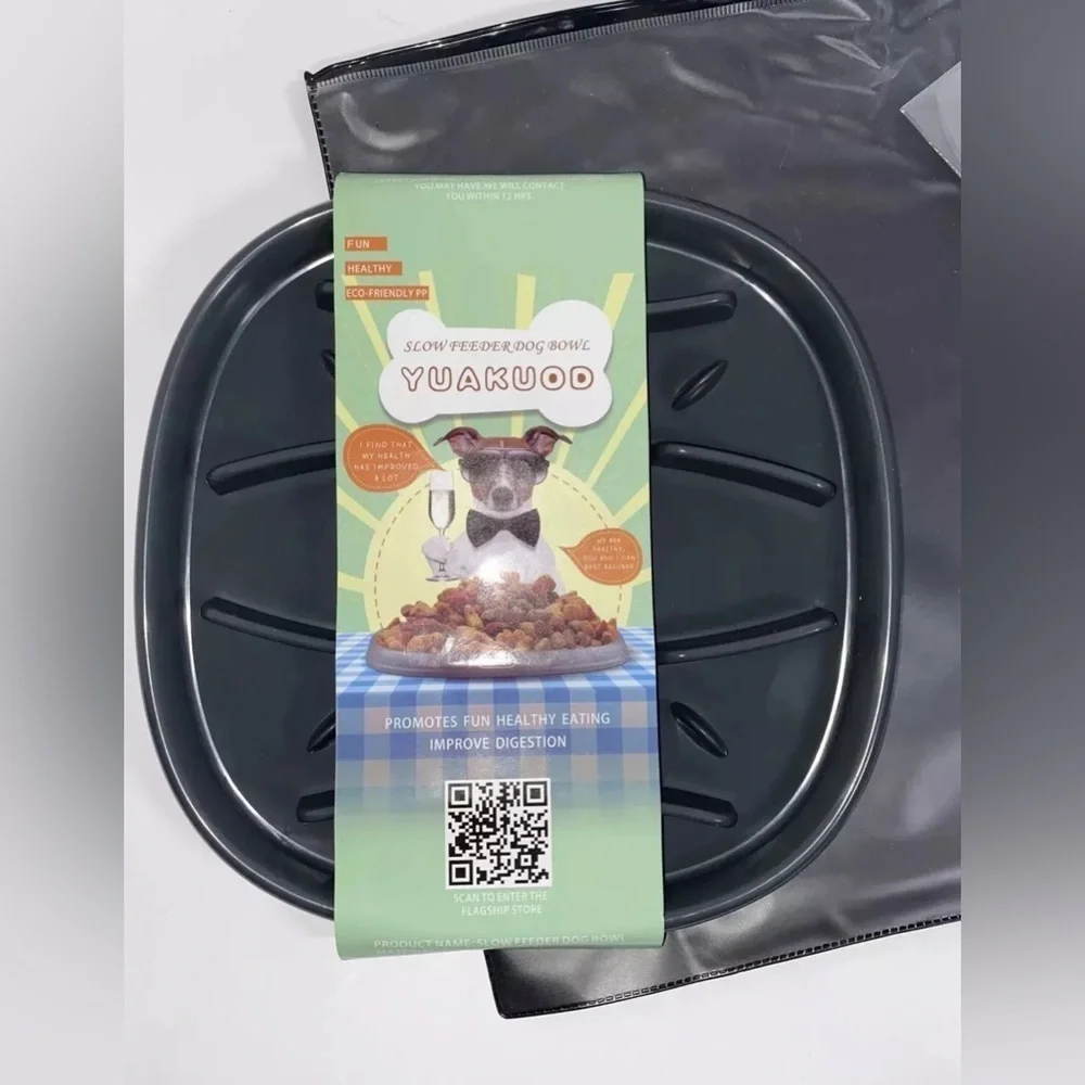 Slow Feeder Dog Bowl with Spreader